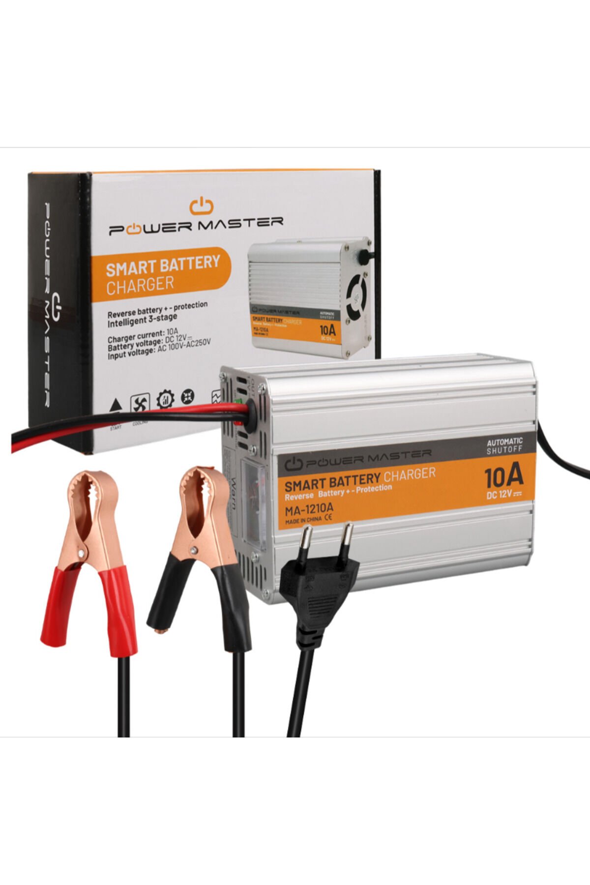 Ma-1210A 12 Volt - 10 Amper Hızlı Akü Şarj Cihazı Analog Amper Göstergeli