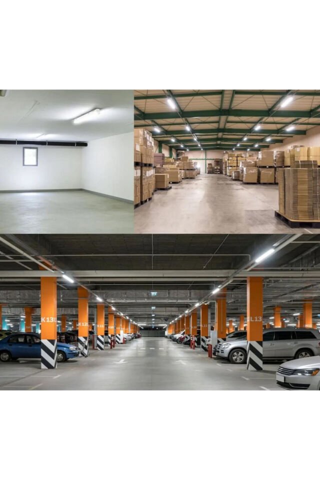 60 Watt 6500 Kelvin 120 Cm Beyaz Işık Ledli Kristal Bant Armatür Tavan Armatürü 2' li Paket
