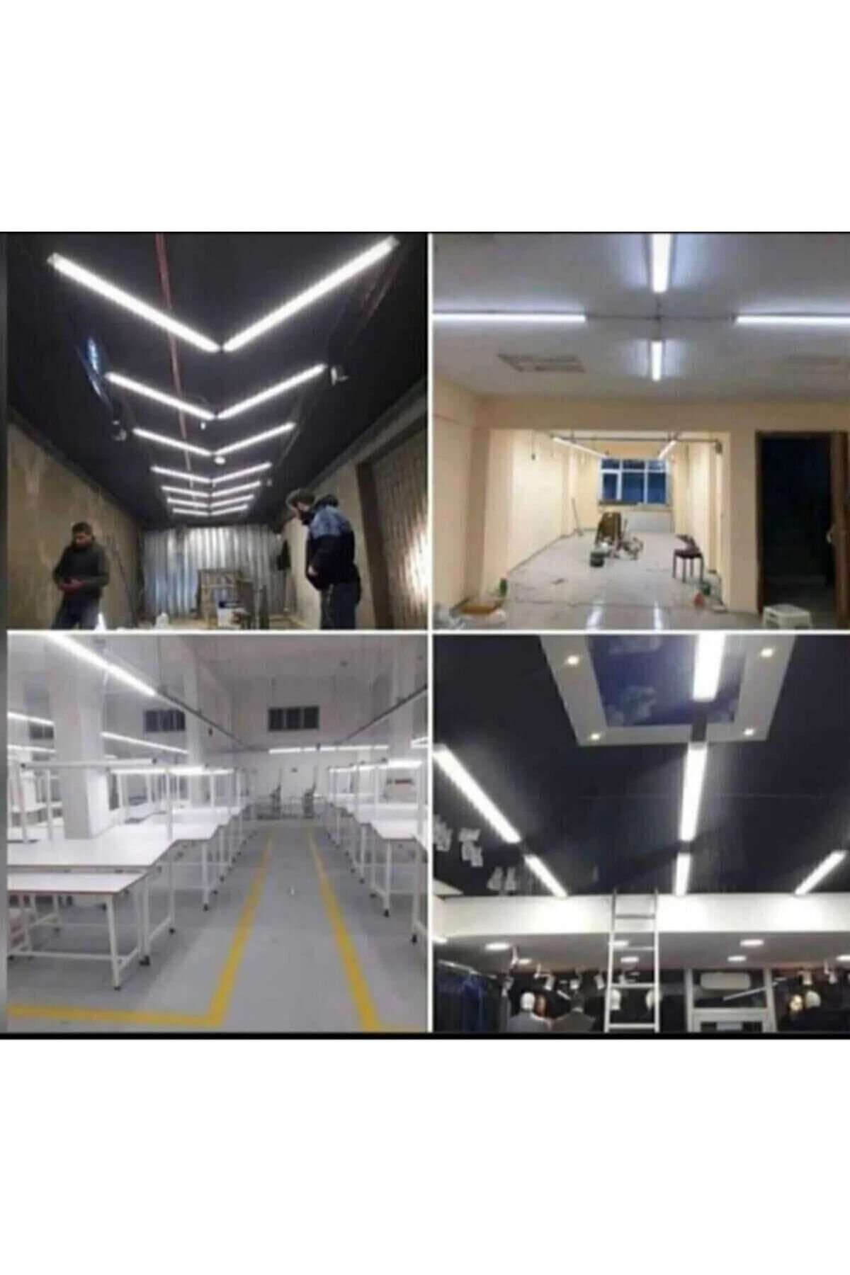40 Watt Beyaz Işık Yatay Led Bant Armatür Tavan Aydınlatma 120 Cm Led Armatür 2 ' li Paket