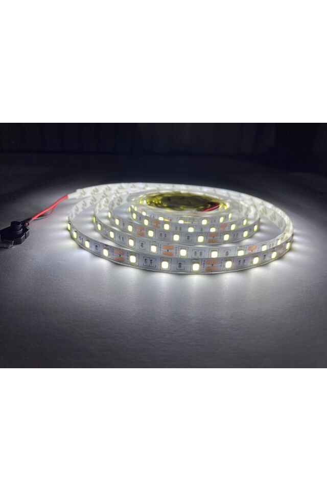 Mutfak Tezgah Üstü Için 1 Mt Beyaz Şerit Led + 12v Adaptör Tak Çalıştır Aç Kapa Anahtar 1 Metre