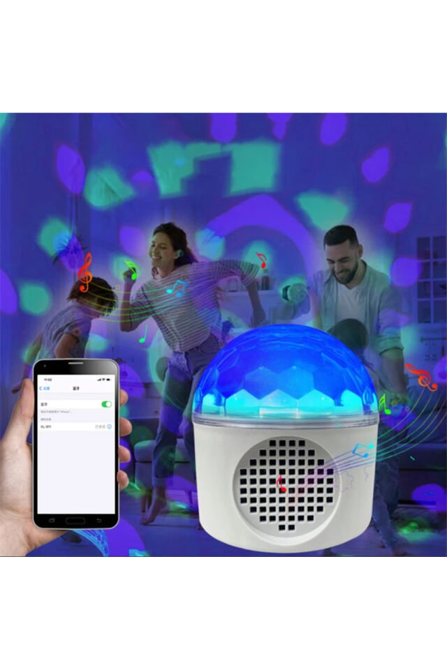 Bluetooth Rgb Disco Hoparlör Usb Girişli Taşınabilir Kaliteli Ses