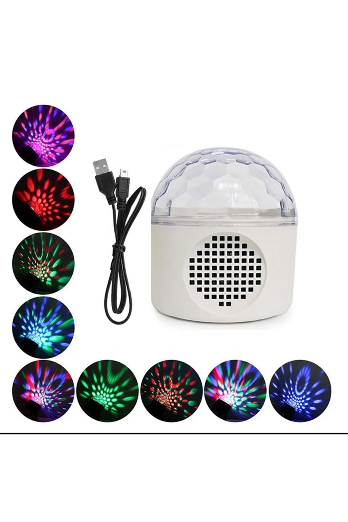 Bluetooth Rgb Disco Hoparlör Usb Girişli Taşınabilir Kaliteli Ses