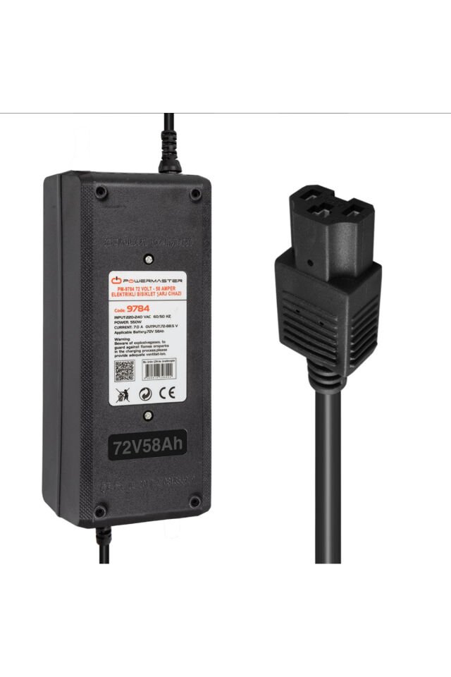 72 VOLT - 58 AMPER ELEKTRİKLİ BİSİKLET ŞARJ CİHAZI- ADAPTÖRÜ