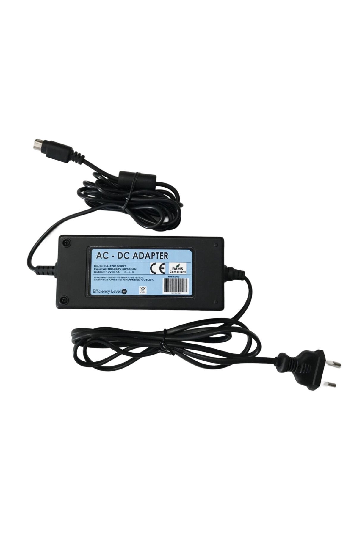 12 Volt 5 Amper 4 Pinli - 12v 5a 4 Pinli Adaptör Mause Jack