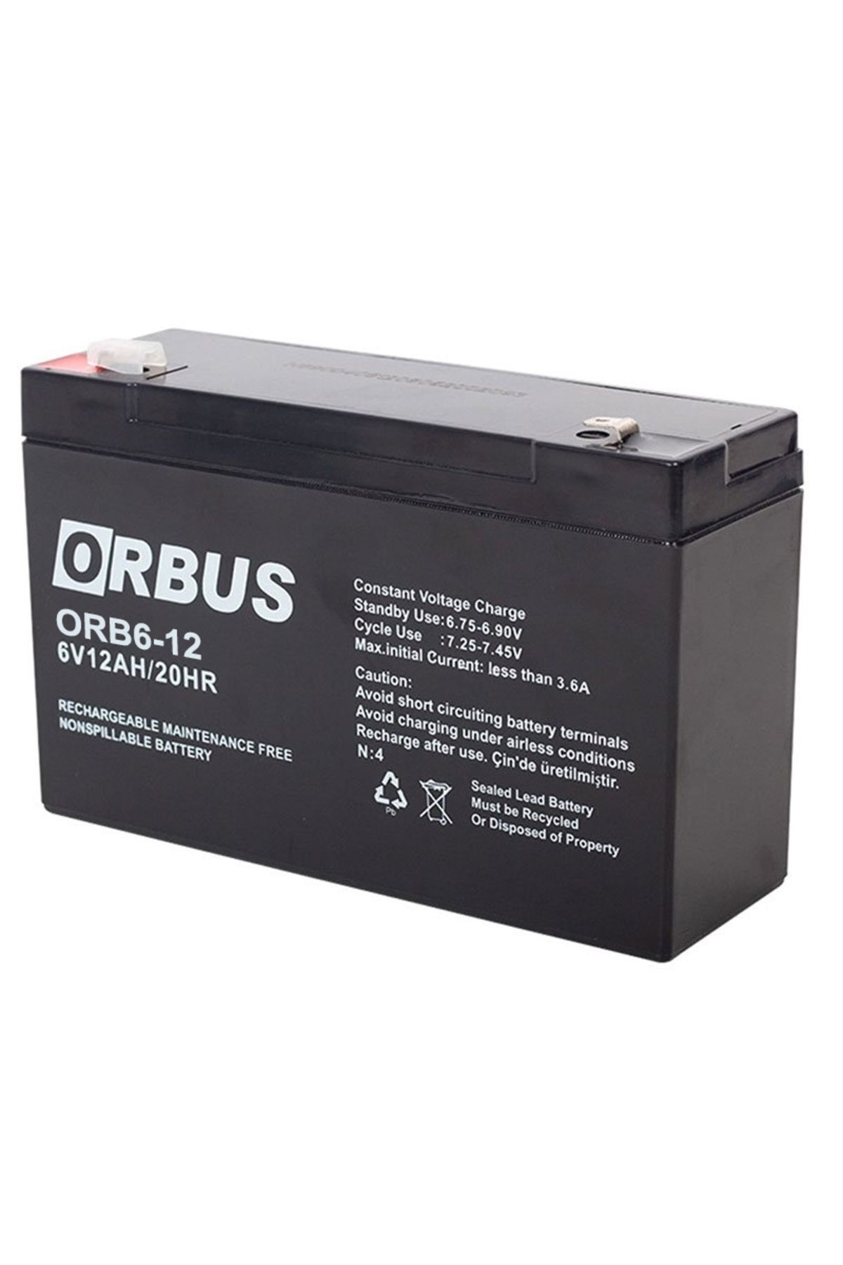 DXT ORBUS ORB6 12 6 VOLT 12 AMPER AKÜ (150 X 50 X 94 MM)
