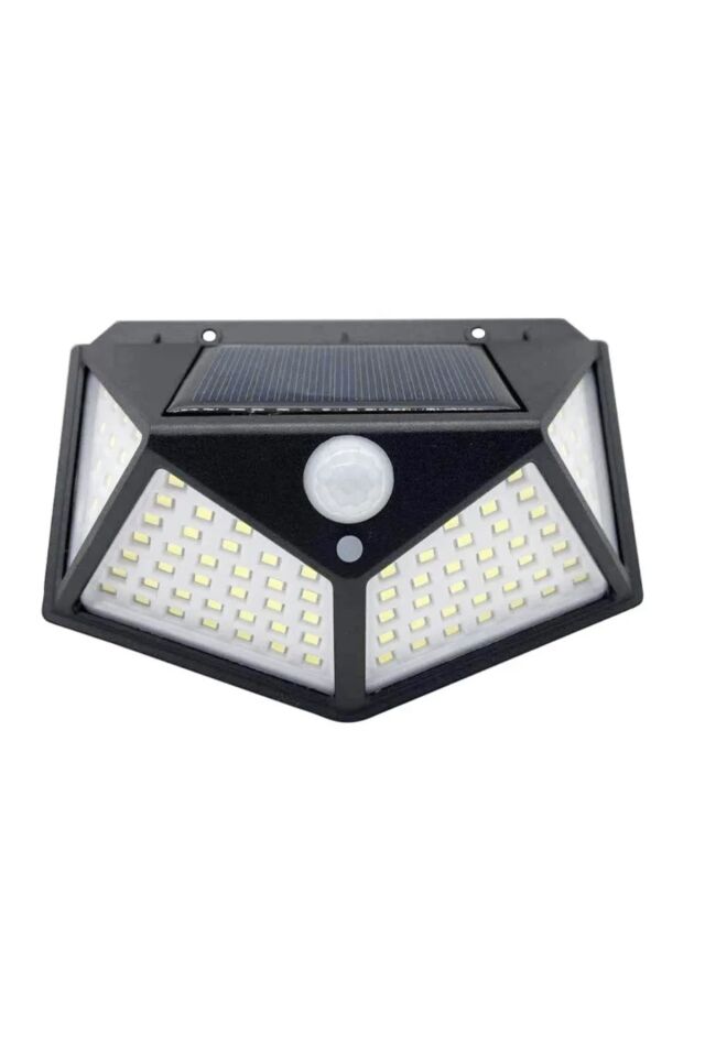 Solar Güneş Enerjili Bahçe Lambası 100 Beyaz Led Bahçe Aplik Bahçe Lambası Bahçe Aydınlatma