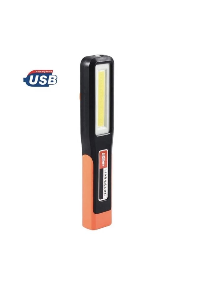 Kamp Feneri Usb Şarjlı Beyaz Renk Mıknatıslı Kancalı