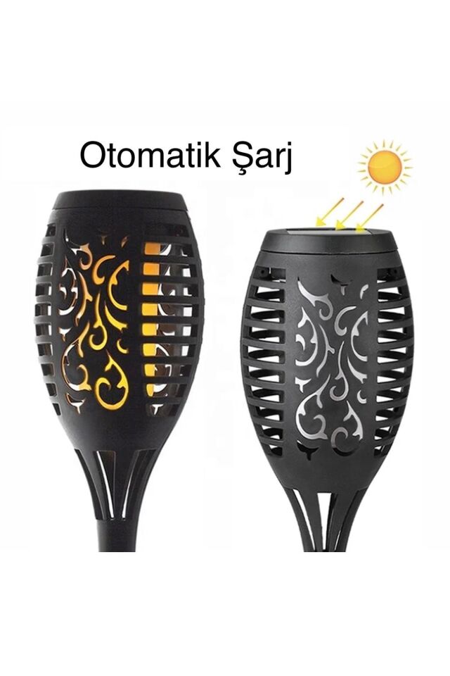 Alev Görünümlü Led Su Geçirmez Solar Bahçe Aydınlatma Dekorasyon