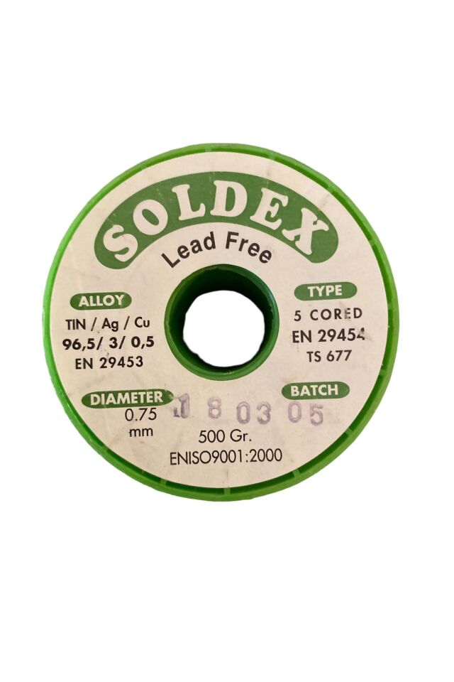 0.75mm 500gr Kurşunsuz Lehim Teli