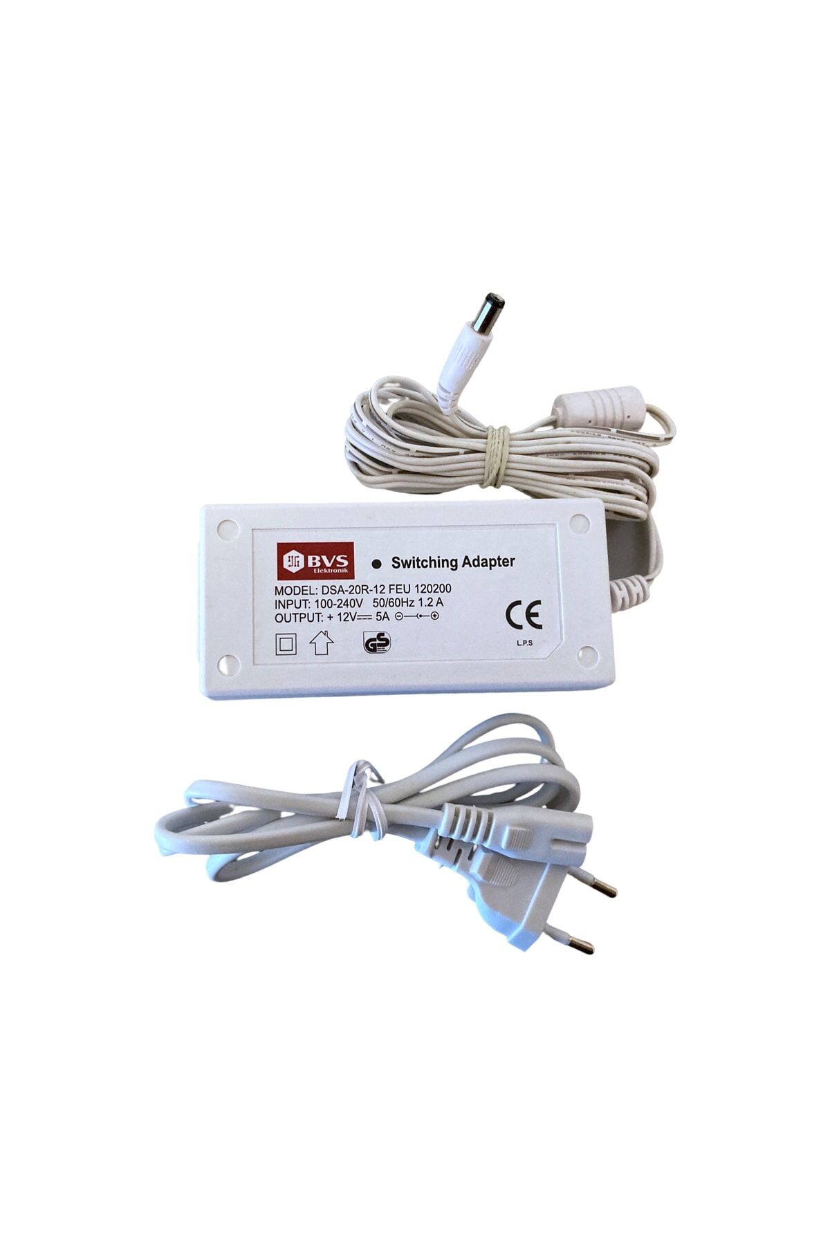 12 Volt 5 Amper Led Adaptörü Beyaz Kasa- 12v 5a Led Adaptörü 5.5x 2,1 Mm Uç Standart