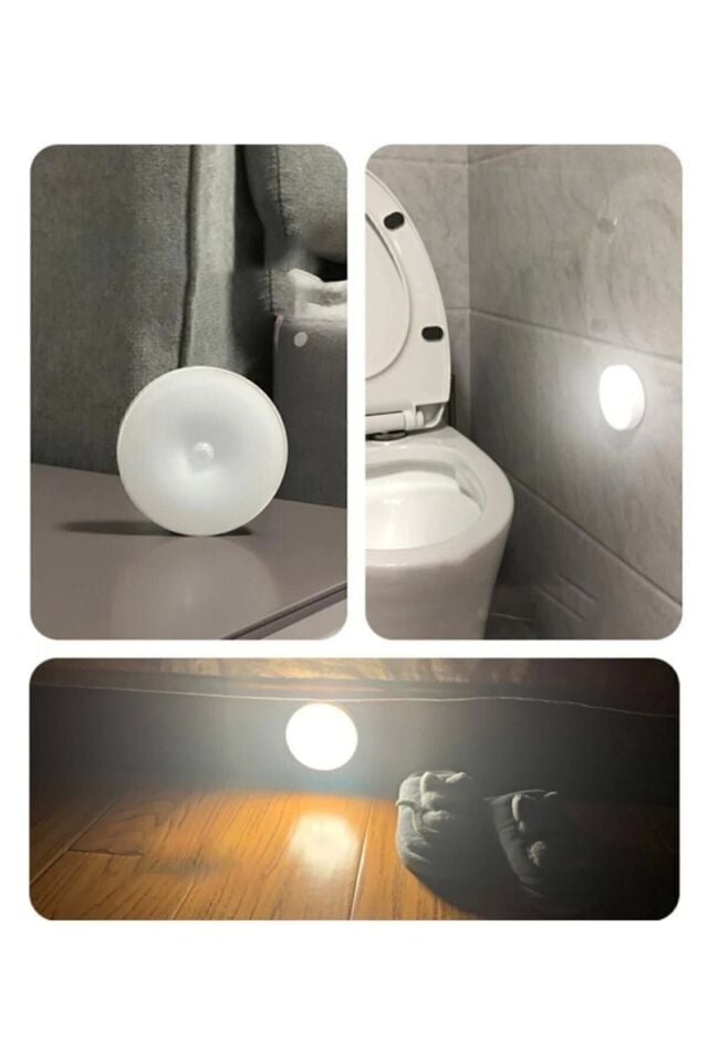 Mıknatıslı Şarjlı Sensörlü Led Kabin Dolap Içi Aydınlatma Gece Lambası Beyaz Renk