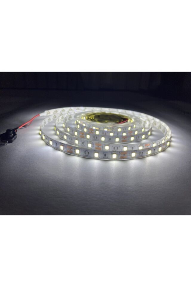Mutfak Tezgah Üstü Için 2 Metre Beyaz Şerit Led 12v Adaptör Tak Çalıştır Aç Kapa Anahtarlı 2 Metre