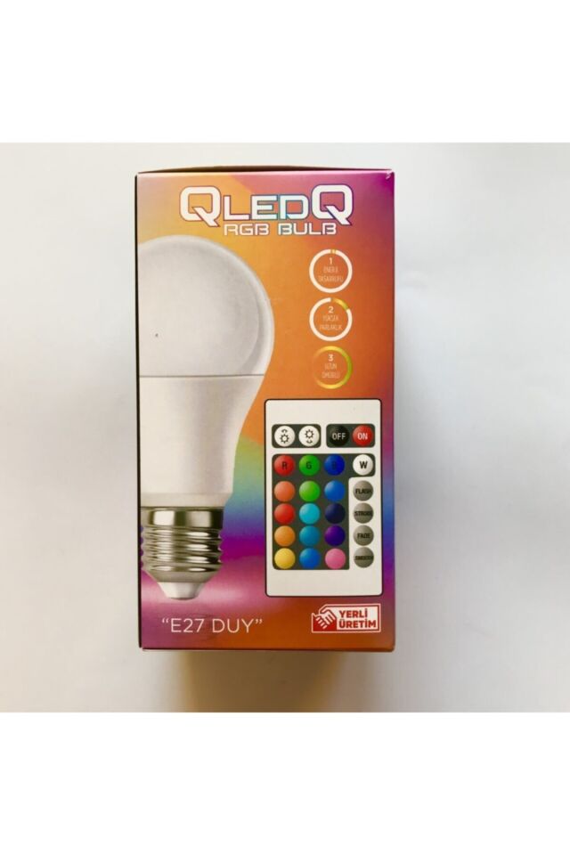 Rgb Ampül 10 Watt Uzaktan Kumandalı E27 Duy Renk Değiştirebilen Rgb Ampul