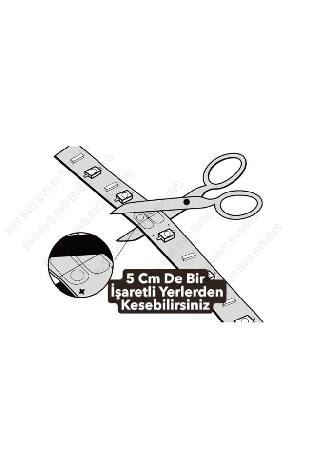 Mutfak Dolabı Tezgah Üstü İçin 5 Metre Gün Işığı 12v Adaptörlü Aç Kapa Anahtarlı Şerit Led Işık