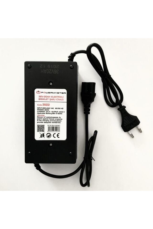 36v 20a Elektrikli Bisiklet Şarj Adaptörü Cihazı 36 Volt 20 Amper Şarj Adaptörü