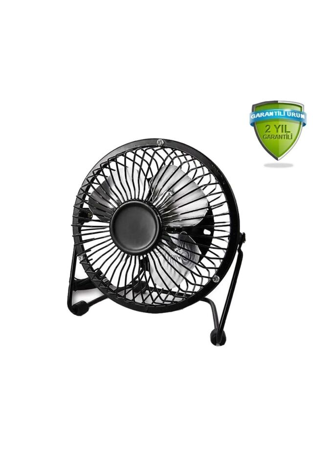 Siyah Masaüstü Metal Siyah Usb Fan Mini Vantilatör