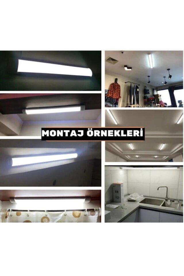 40 Watt Beyaz Işık Yatay Led Bant Armatür Tavan Aydınlatma 120 Cm Led Armatür 2 ' li Paket BvsARM40_1