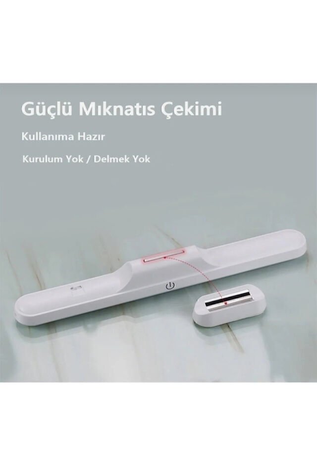 Mıknatıslı Şarjlı Led Işık Micro Usb Şarjlı Kablosuz Led Lamba 3 Farklı Işık Led Aplik Beyaz