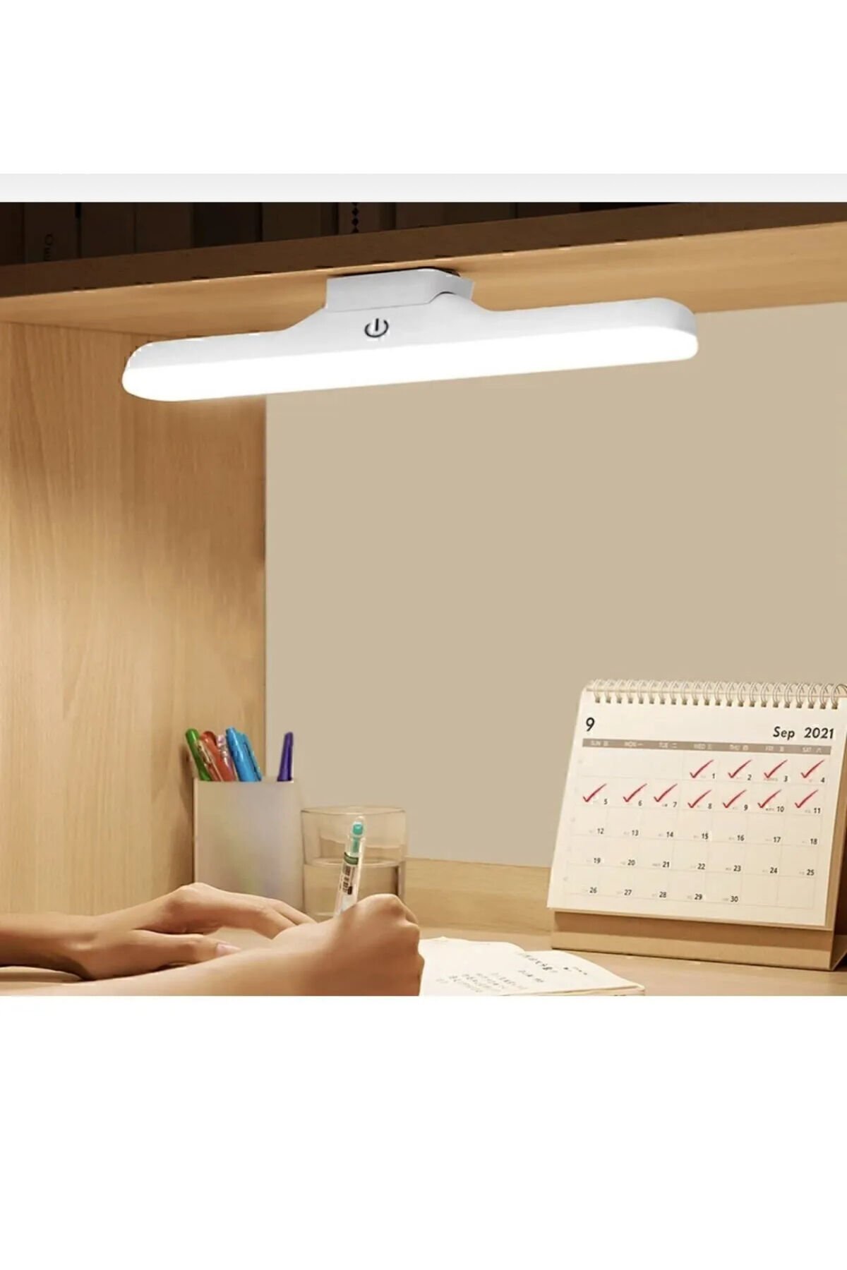 Mıknatıslı Şarjlı Led Işık Micro Usb Şarjlı Kablosuz Led Lamba 3 Farklı Işık Led Aplik Beyaz