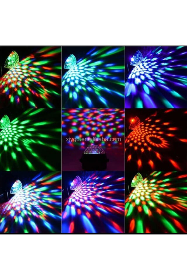 Bluetooth Rgb Disco Hoparlör Usb Girişli Taşınabilir Kaliteli Ses Beyaz
