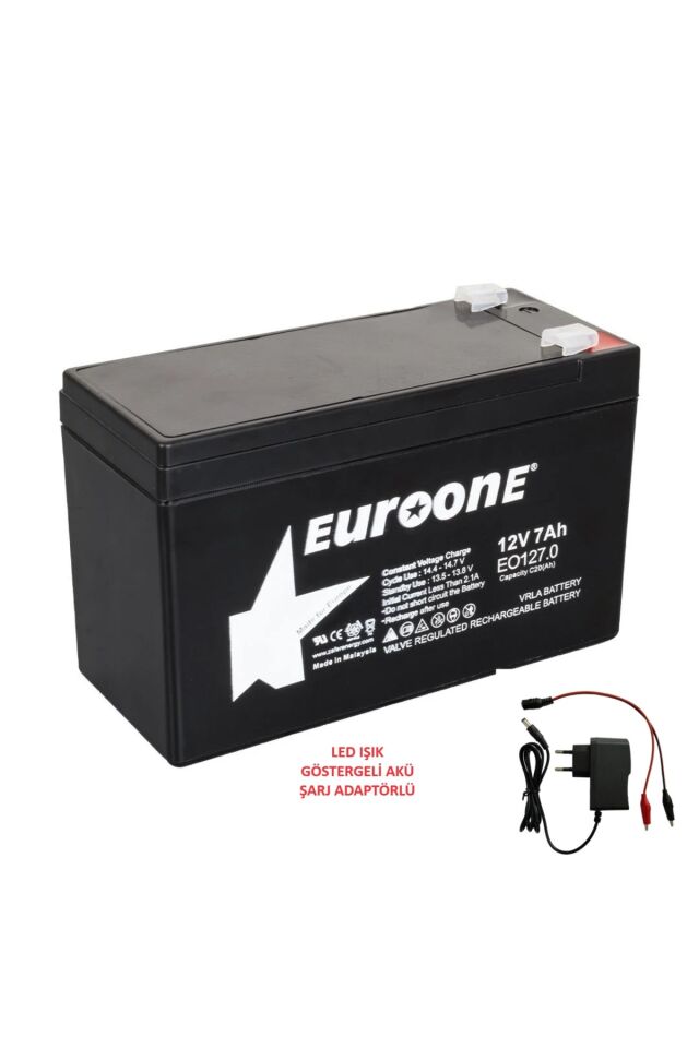 12 Volt 7 Amper Akü- Yanında Led Işık Dolum Göstergeli Adaptörü İle Birlikte Çocuk Oyuncak Araba 12Volt7ADAPTÖRLÜ_1