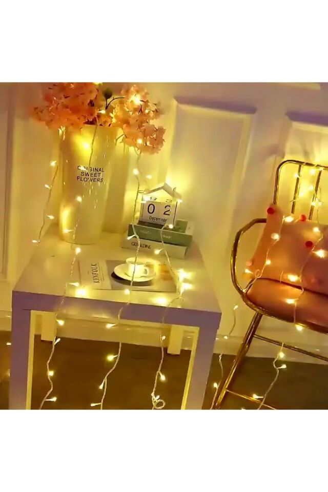 100 Led Dekoratif Günışığı Ip Led 8 Modlu Yılbaşı Ağacı Süsü Ortam Aydınlatma 220v 100 Led Gün Işığı Gün Işığı