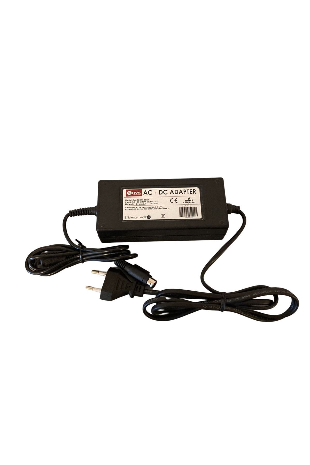 24v 3a Yazıcı Adaptörü 3 Pin 24 Volt 3 Amper Yazıcı Adaptörü   24V3A3P Siyah