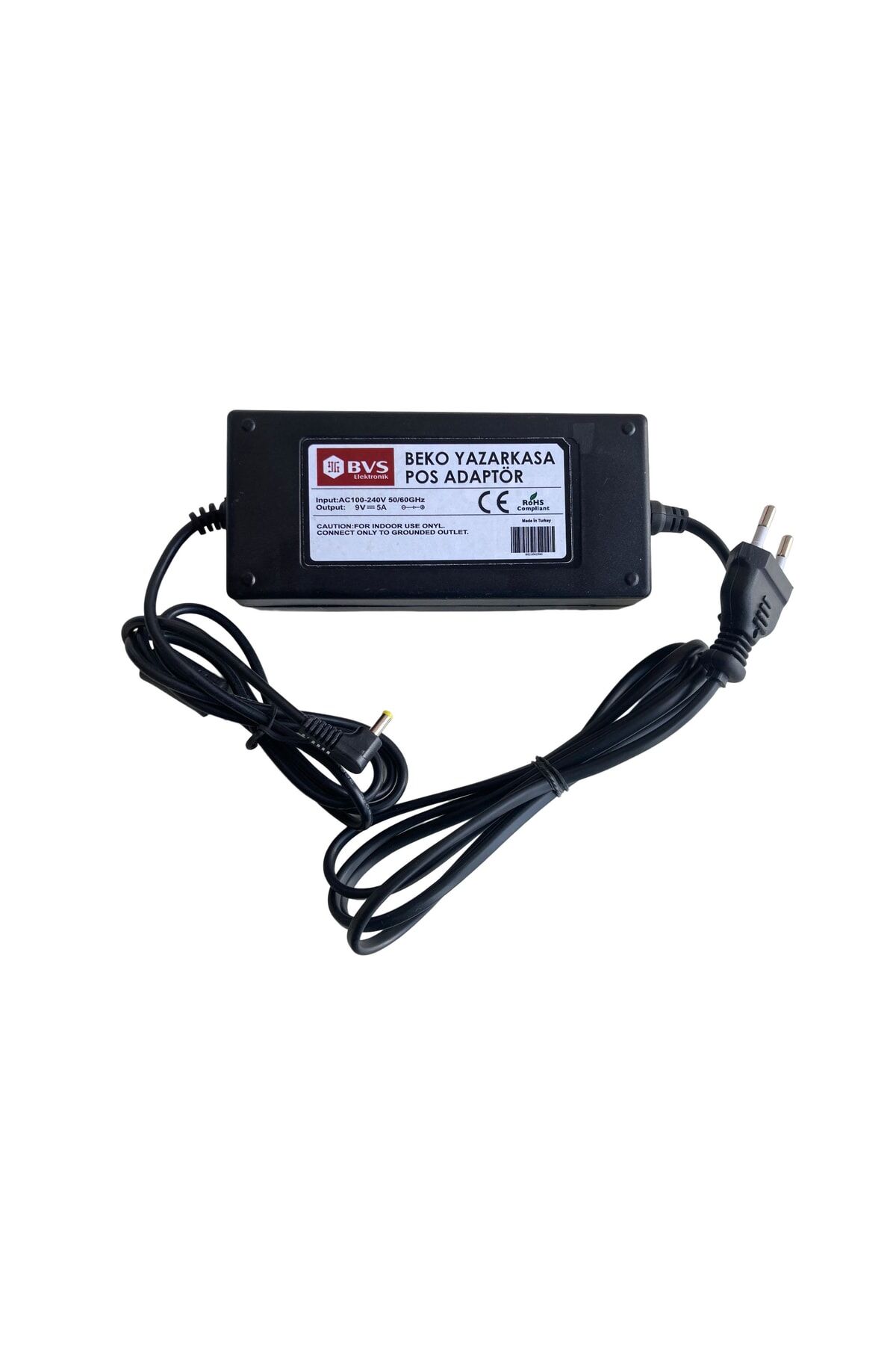 Yazar Kasa Pos Adaptörü 9v 5a - Beko Yazarkasa Pos Adaptörü 9 Volt 5 Amper 4x1.7 Jack Siyah