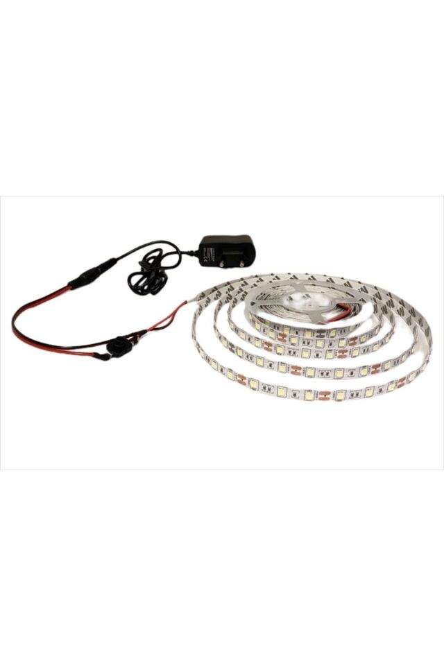 Mutfak Tezgah Üstü Için 3 Metre Beyaz Şerit Led 12v Adaptör Tak Çalıştır Aç Kapa Anahtarlı 3 Metre Beyaz