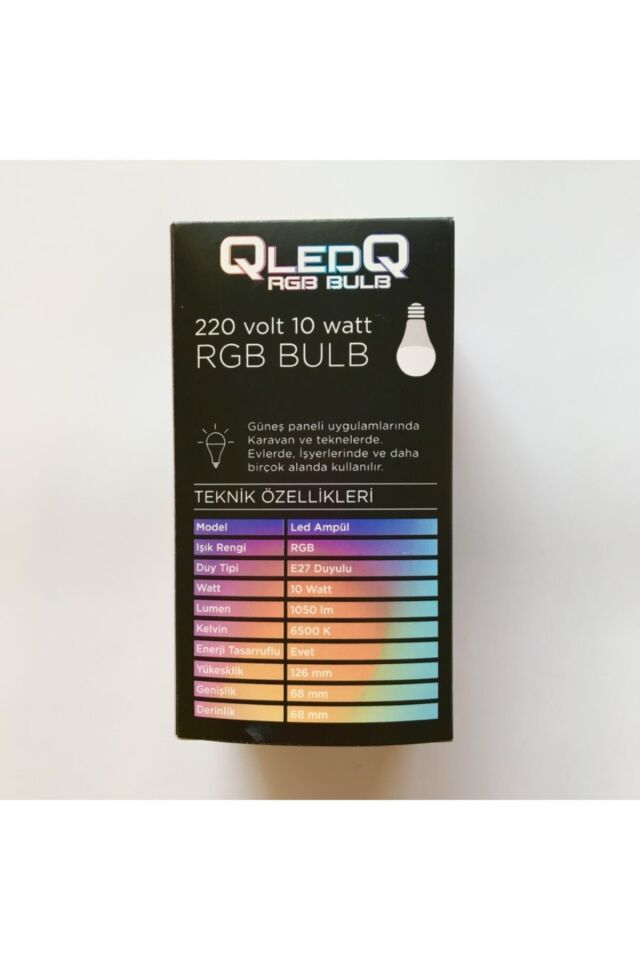 Rgb Ampül 10 Watt Uzaktan Kumandalı E27 Duy Renk Değiştirebilen Rgb Ampul RGB