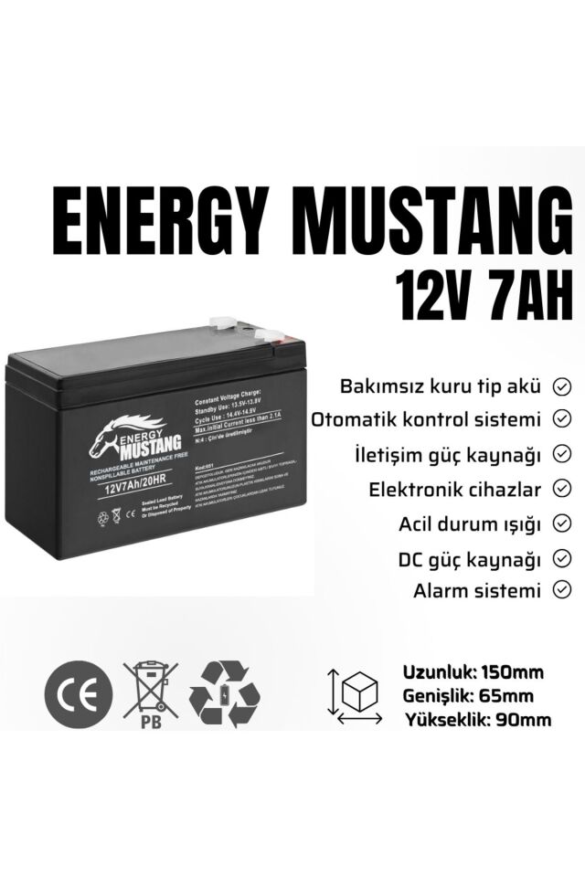 12v 7ah Kuru Tip Akü - - Bakımsız Agm Tip Akü 126101200700_1
