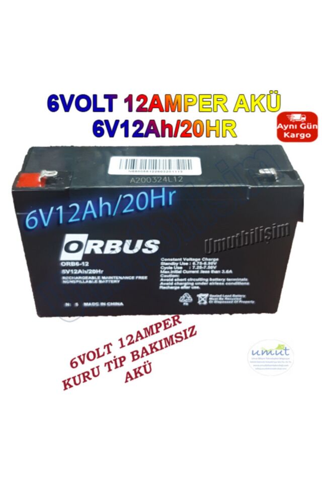 6 Volt 12 Amper Jeep Motor Oyuncak Araç Araba Aküsü 6v 12ah Kuru Akü NoColor-6519b2b8